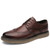 Men's brown retro brogue pattern derby dress shoe 01
