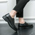 Men's black retro brogue croc pattern derby dress shoe 05