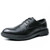 Men's black retro brogue derby dress shoe 01