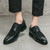Men's black suede vamp brogue derby dress shoe 04