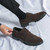 Men's brown nubuck leather brogue derby dress shoe 03