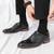 Men's black retro sewn accents oxford dress shoe 07