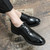Men's black retro brogue oxford dress shoe 02