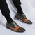 Men's brown multi tone brogue cap oxford dress shoe 02