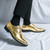 Men's golden brogue croc skin pattern cap oxford dress shoe 05