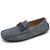Men's grey buckle strap slip on shoe loafer 01