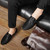 Men's black retro penny strap slip on shoe loafer 08