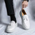 Men's white croc skin pattern tassel slip on shoe loafer 03