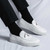 Men's white croc skin pattern tassel slip on shoe loafer 07