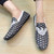 Men's black pattern print slip on shoe loafer 06