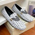 Men's white pattern print slip on shoe loafer 07