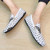 Men's white pattern print slip on shoe loafer 02