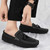 Men's black tassel penny strap slip on shoe loafer 04