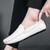 Men's white causal plain slip on shoe loafer 05