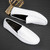 Men's white causal plain slip on shoe loafer 10