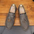 Men's grey tassel on penny strap slip on shoe loafer 09