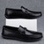 Men's black metal buckle on top slip on shoe loafer 06