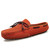 Men's orange hollow out lace slip on shoe loafer 01
