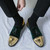 Men's green golden brogue tassel on top slip on dress shoe 07