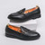 Men's black monk strap slip on dress shoe 09