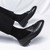 Men's black monk strap slip on dress shoe 02