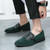 Men's green tassel buckle strap slip on dress shoe 03