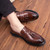 Men's brown tassel on top slip on dress shoe 06