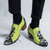 Men's green floral pattern point toe slip on dress shoe 05