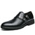 Men's black monk strap croc skin pattern slip on dress shoe 01