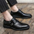 Men's black monk strap croc skin pattern slip on dress shoe 05