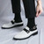 Men's white back buckle strap penny slip on shoe mule 06