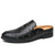 Men's black crocodile skin pattern slip on shoe mule 01