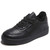 Women's black simple plain winter lace up shoe sneaker 01