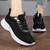 Women's black flyknit stripe texture casual shoe sneaker 07