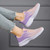 Women's purple flyknit stripe texture casual shoe sneaker 04