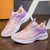 Women's purple flyknit stripe texture casual shoe sneaker 09