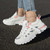 Women's white pink strap decorated casual sport shoe sneaker 04