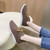Women's brown flyknit stripe texture casual shoe sneaker 02