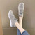 Women's grey flyknit stripe texture casual shoe sneaker 04