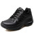 Women's black stripe block double rocker bottom shoe sneaker 01