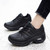 Women's black stripe block double rocker bottom shoe sneaker 02