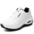 Women's white stripe block double rocker bottom shoe sneaker 01