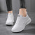 Women's white stripe accents casual shoe sneaker 04