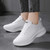 Women's white stripe accents casual shoe sneaker 05