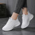 Women's white stripe accents casual shoe sneaker 08