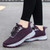 Women's dark purple weave pattern texture casual shoe sneaker 02