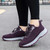 Women's dark purple weave pattern texture casual shoe sneaker 05