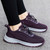 Women's dark purple weave pattern texture casual shoe sneaker 09