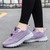 Women's purple weave pattern texture casual shoe sneaker 06