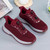 Women's red weave pattern texture casual shoe sneaker 10